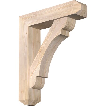 Ekena Millwork Olympic Craftsman Smooth Bracket w/ Offset Brace, Douglas Fir, 7 1/2"W x 32"D x 38"H BKT0806X32X38OLY04SDF